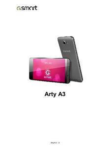 Gsmart Arty A3 manual. Smartphone Instructions.